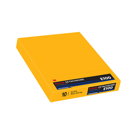 EKTACHROME E100 Color Reversal Slide Film, 4x5 10 Sheets